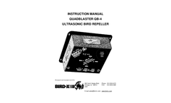 Quadblaster QB-4 Ultrasonic Bird Repeller - Instruction Manual