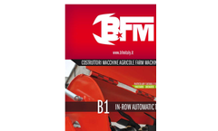 BFM - Model B1 - In-Row Automatic Tiller Brochure