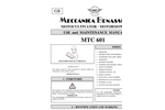 Meccanica - MTC 601 - Motocultivators  Brochure