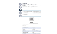 HYT 221 - Humidity Module for Meteorology, Industrial Drying Systems, Agriculture and Medical Devices - Data Sheet