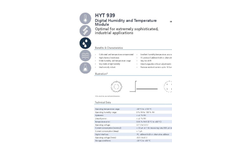 IST AG HYT 939 - Humidity Module for Medical and Drying Systems, Autoclaves, Pressure Dew Point Measurement and Laboratory Applications - Data Sheet