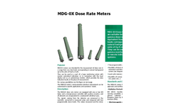 Model MDG-0X Series - Dose Rate Meters Datasheet