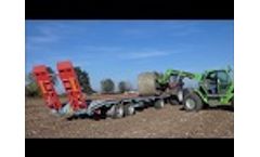 Crosetto flat trailer for bales transport Video