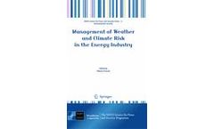 Management of Weather and Climate Risk in the Energy Industry