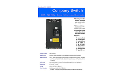 Union Connector - Model CSC-4020-CSP - Company Switch with Series 16 Cam Receptacles and Connection Chamber – 400 Amp Brochure