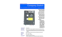  	Union Connector - Model CSC-4020-CSP - Company Switch with Series 16 Cam Receptacles and Connection Chamber – 400 Amp Brochure
