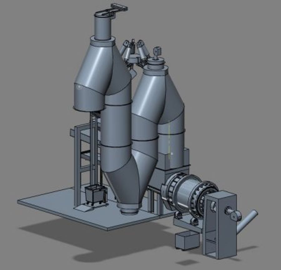 Photo 2 : Rotary kiln incinerator for hazardous waste with post combustion chamber