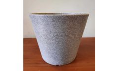 Model 10 inch Round Pot (Beige Stone) - Plastic Pots
