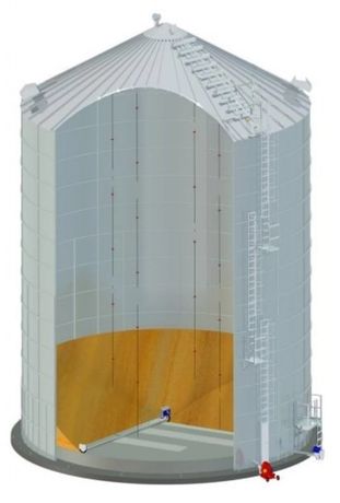 Flat-Bottomed Silos with Walls