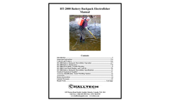 Model HT-2000 - Battery Backpack Electrofisher - Manual