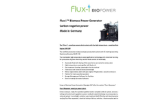 Model Flux-i 29 kW_e - Woodchip Power Generator Brochure