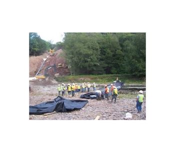 Portable water filled coffer dams for river diversion - Water and Wastewater