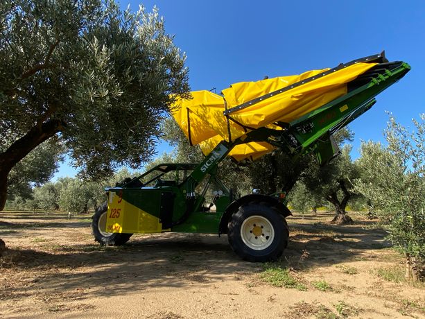 Harvester for olives, nuts (e.g. walnuts, almonds, pistachio etc.), cherries, plums with trunk shaker (equipped with or without umbrella)-1