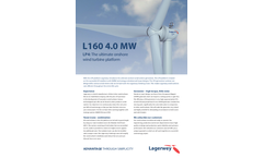 Lagerwey - Model L160-4.0MW - Ultimate Onshore Wind Turbine Platform - Brochure