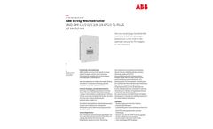 Braun - Model ABB / FIMER UNO-DM Plus and ABB TRIO - Wind Inverter - Brochure