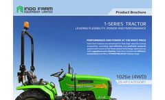 Indo Farm - Model 1026E - 1 Series - Tractor Brochure