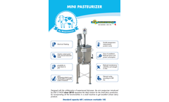 Mini Pasteurizer - Basic Line - Brochure