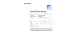 Groundcover - Model 100 White - Weed Control - Datasheet