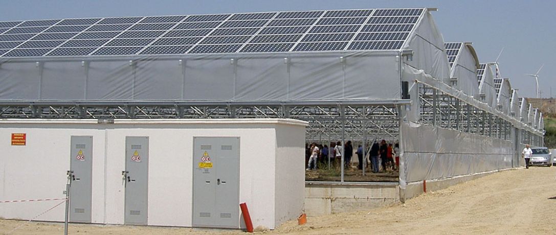 ININSA - Model P-9FV - Photovoltaic Multi-Span Greenhouse with Combined Roof
