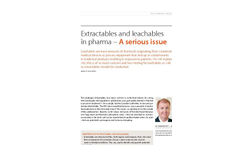 Extractables and Leachables Testing In Pharma - White Paper