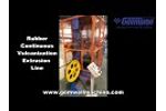 Rubber continuous vulcanization extrusion line Video