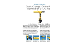 ORP215 Landfill Gas Orifice Plate WEllhead