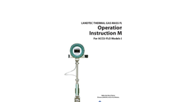 Landtec - Model ACCU-FLO - Thermal Gas Mass Flow Meter - Operation and Installation Manual