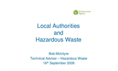 Local authorities and hazarrdous waste regulation Presentations Brochure (PDF 809 KB)