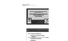 Monitoring and Remediation Optimization System (MAROS) Brochure