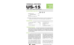 Verdegaal - Model US-15 - Urea Sulfuric Acid Fertilizer Brochure