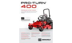 Gravely PRO-TURN - Model 400 - Zero Turn Mowers - Brochure