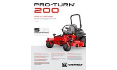 Gravely PRO-TURN - Model 200 - Zero Turn Mower - Brochure