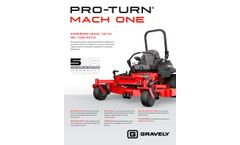 Gravely PRO-TURN - Model MACH ONE - Zero-Turn Mower - Brochure
