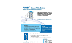 PURIST - Ultrapure Lab Water Systems with Dispenser Brochure