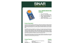 Sinar - AP6060-000COS - Moisture Analyser  Brochure