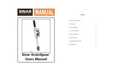 Sinar GrainSpear 6300 Bulk Moisture and Temperature Analysers - Manual