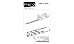 Flymo EasiCut Cordless - Model 20V Li - Cordless Hedge Trimmer Manual