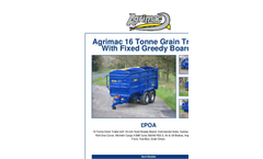 Agrimac - Model 16 - Tonne Grain Trailer with Fixed Greedy Boards -  Brochure
