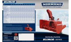 Econor - Model E78-250 & E108-310 Plus - Snow Blowers- Brochure