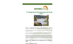 Enviro-USA - Model 12 Inch - Rough River Fast Deployment Oil Containment Boom Datasheet