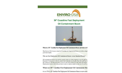 Enviro-USA - Model 30 Inch - Coastline Fast Deployment Oil Containment Boom Datasheet