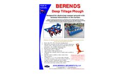 JBI - Deep Tillage Plough - Datasheet