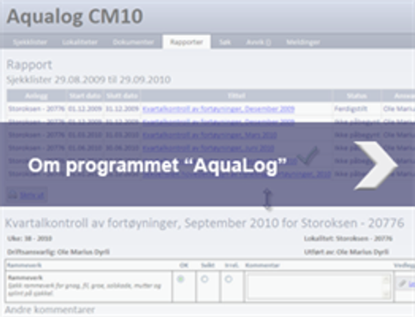 Aqualog - Version CM10 - Digital Aquaculture Logging System Software