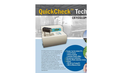 QuickCheck - Model TECH - Cryoscope Analyzer Brochure