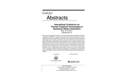 International Conference on Thermal Treatment Technologies and Hazardous Waste Combustors - Call for Abstracts