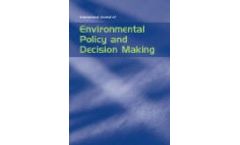 International Journal of Environmental Policy and Decision Making (IJEPDM)