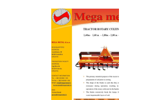 Mega Metal - Model TF140 – TF160 – TF180 – TF200 – TF230 - Tractor Rotary Cultivator Brochure