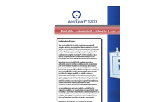 AeroLead - Model 1200 - Portable Automated Airborne Lead Analyzer - Brochure