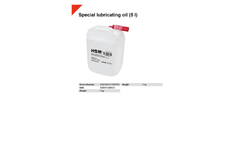 5 l Special Lubricating Oil - Brochure