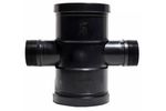 Dear Deer - Model AJ-202 - ABS Black Cross Fitting Assemble In Sprinkler Hose Irrigation System